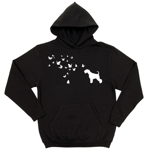 Толстовка "Шнауцер и бабочки"