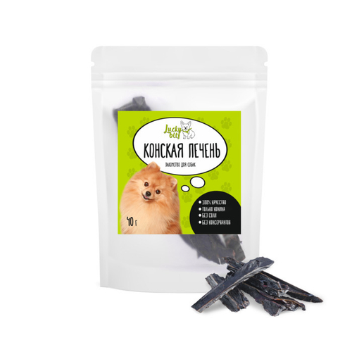 Лакомство для собак Lucky bits конская печень, 40 г