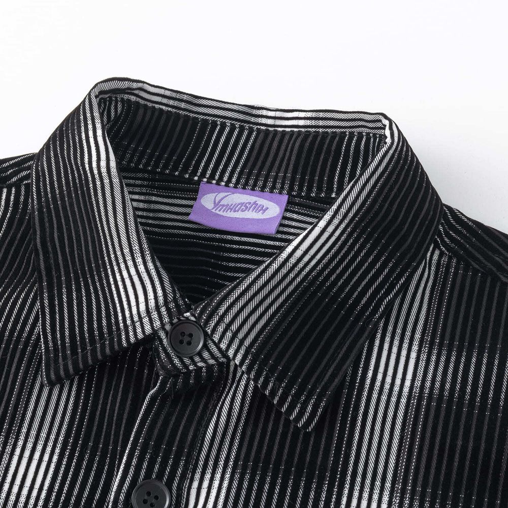 Рубашка YMKASHIX Velvet Tartan черная / белая