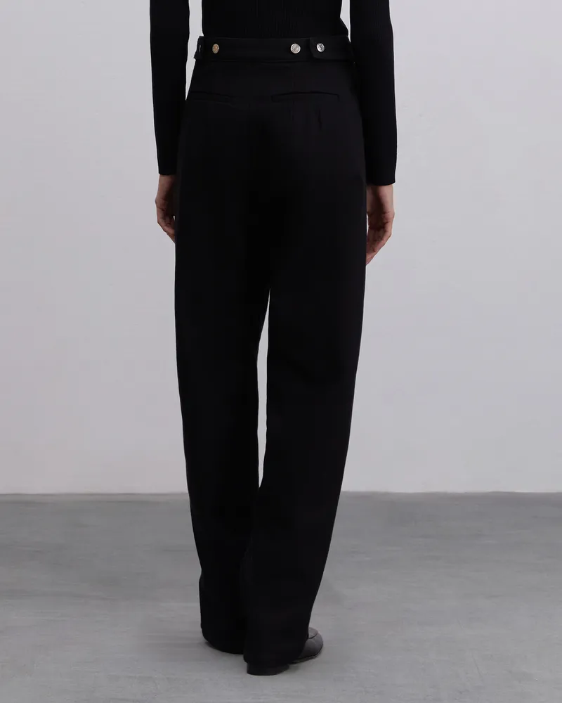 Черные прямые джинсы-трубы