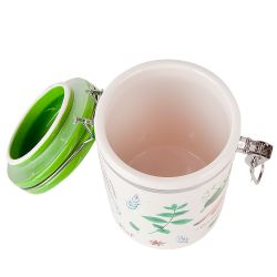 Банка для сыпучих продуктов (клипс) " " 14*10*15см. v=630мл. (керамика)