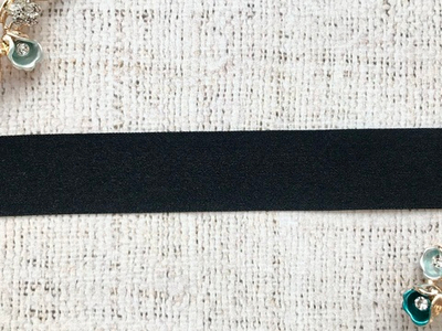 Резинка бельевая (окантовочная) матовая, ш. 2,5 см, чёрный