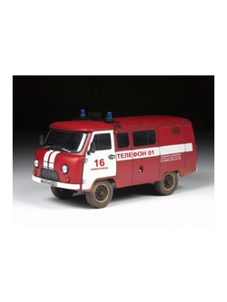 Сборная модель ZVEZDA УАЗ-3909 "Буханка" Пожарная служба, 1/43