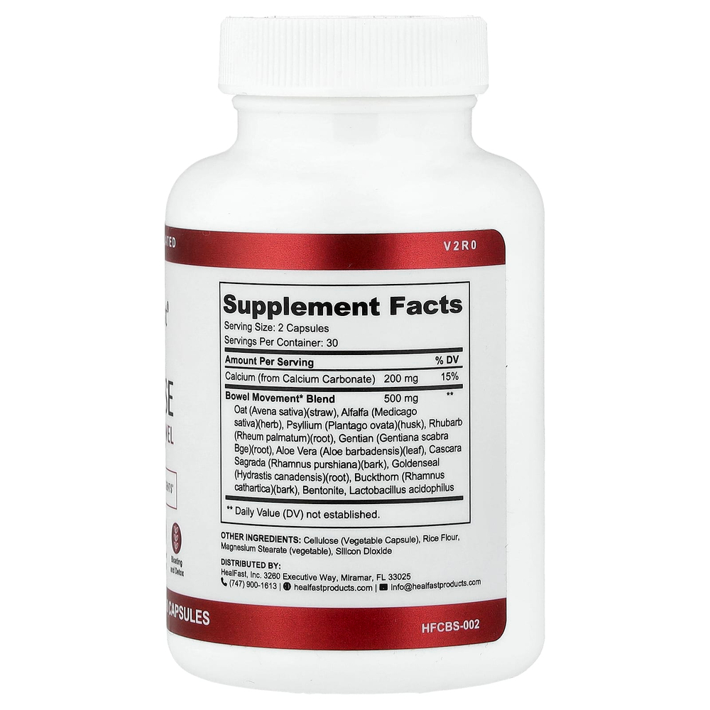 HealFast, Cleanse, поддержка толстой кишки, 60 капсул