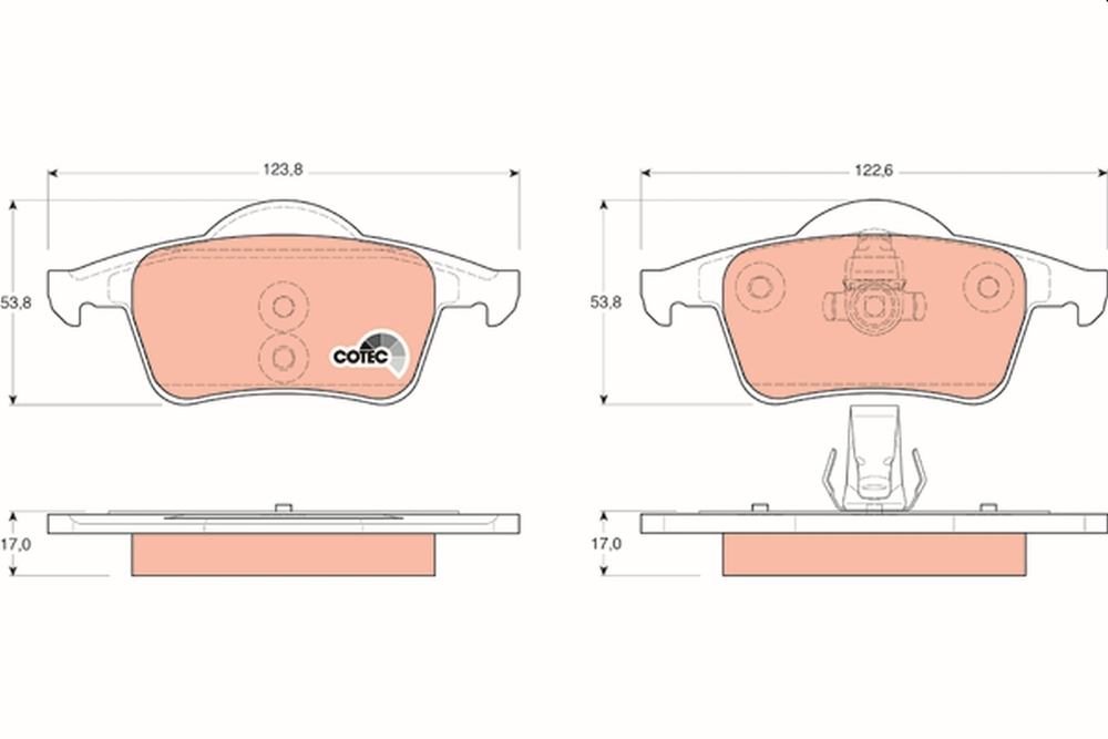 TRW - GDB1389-TRW - Brake Pad Set, disc brake