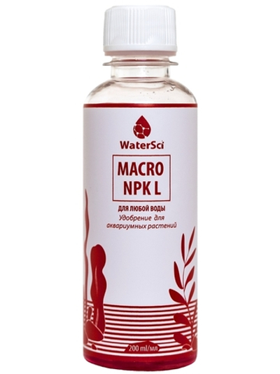 WaterSci Macro NPK L, 200 ml. Концентрат полного макрокомплекса