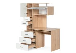 Стол компьютерный Джаз-17 правый 130х60х166,8 дуб сонома