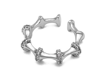 Кольцо дорожка со стразами 6мм, разъемное