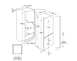 Встраиваемый холодильник Smeg C41941F1
