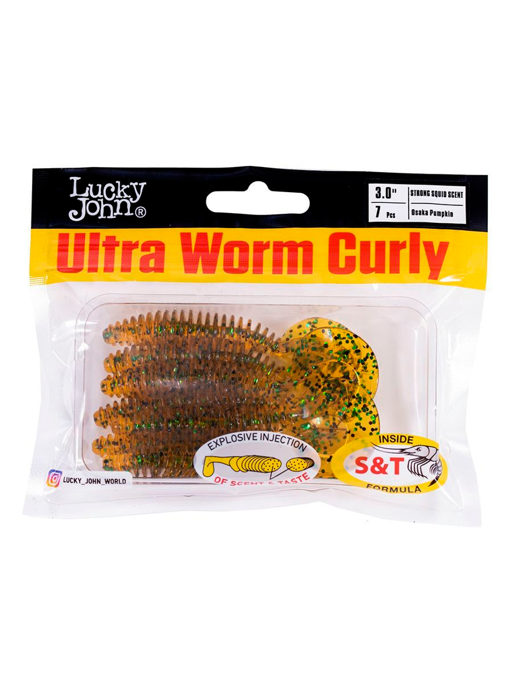 Слаги съедобные искусственные LJ Pro Series ULTRAWORM CURLY 2,0in (05.00)/PA16 9 шт. в упак.