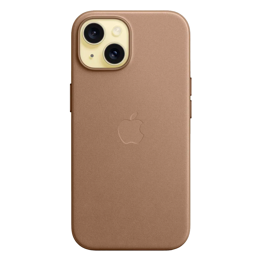 Тканевый чехол с поддержкой MagSafe Apple FineWoven Case для iPhone 15, Taupe (Светло-бежевый)
