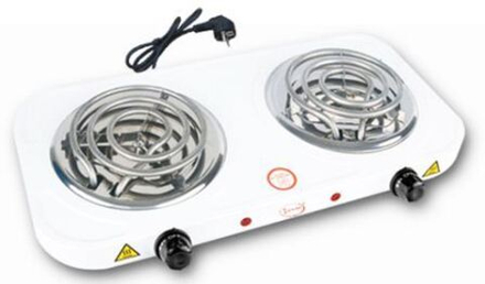 Электроплитка двухконфорочная, модель ПЭ-1КС 1000 вт "УМНИЦА"