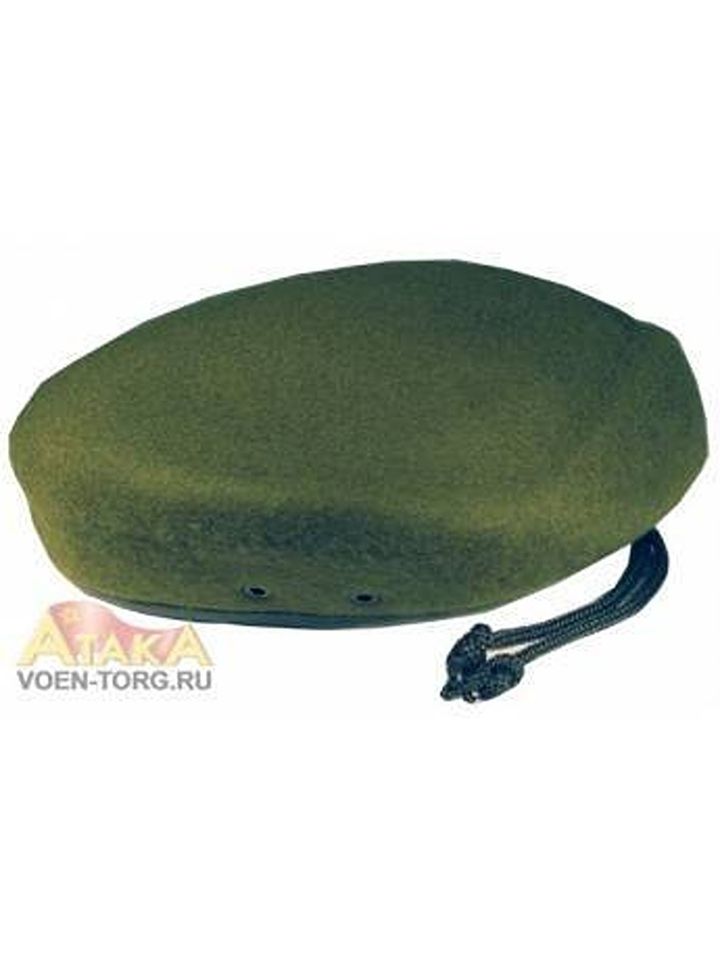 Берет бесшовный оливковый (фетр) (А)