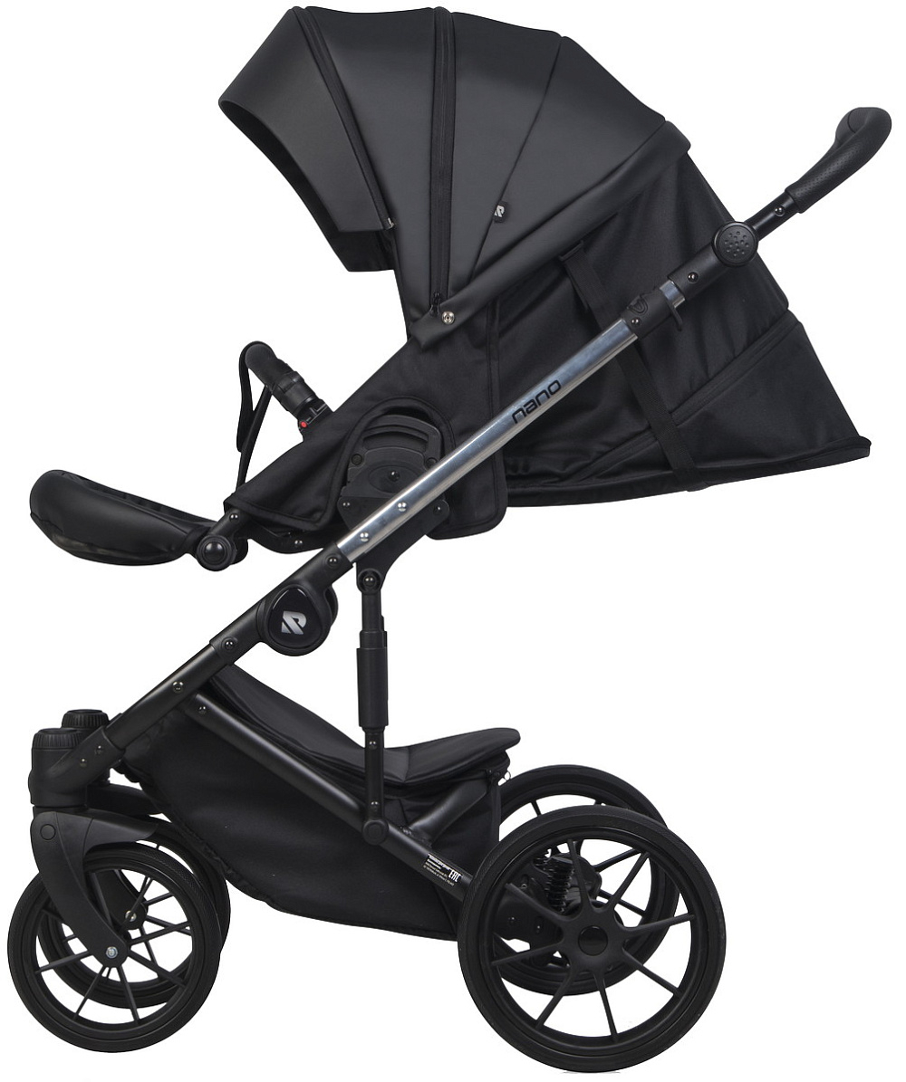 Детская коляска Riko Nano Thermo Ecco 3 в 1 с автокреслом Rant Cruise Black 01 Black (черный)