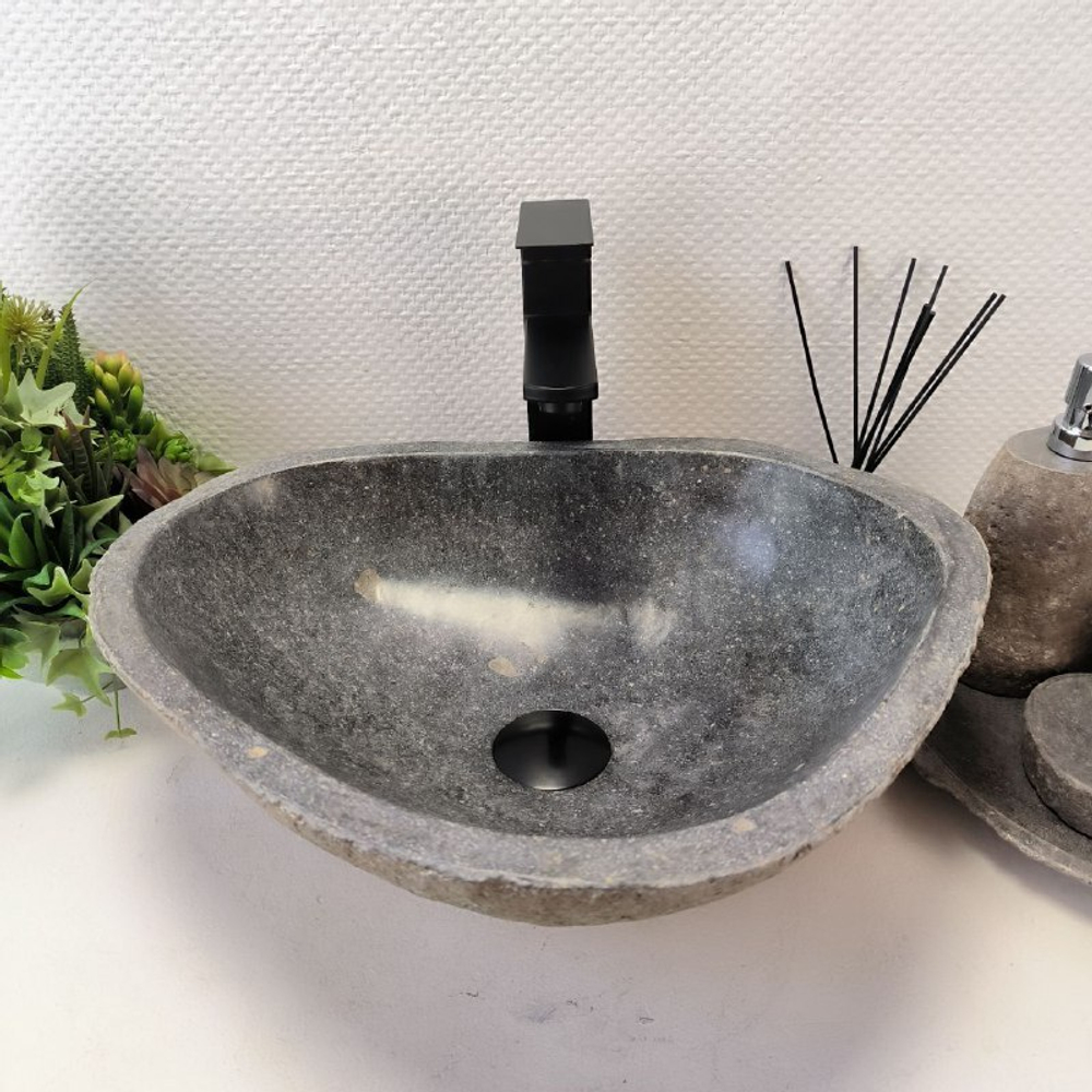 Раковина из речного камня RS-63583 (47*38*16) 0122