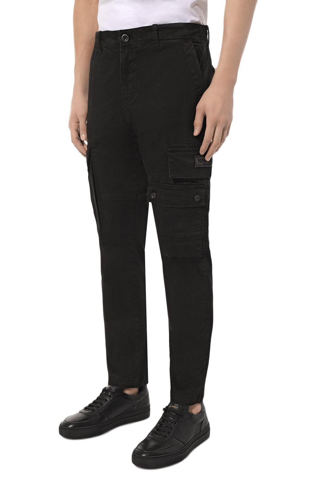 Брюки карго муж. AERONAUTICA 1550 черный нашивка хаки