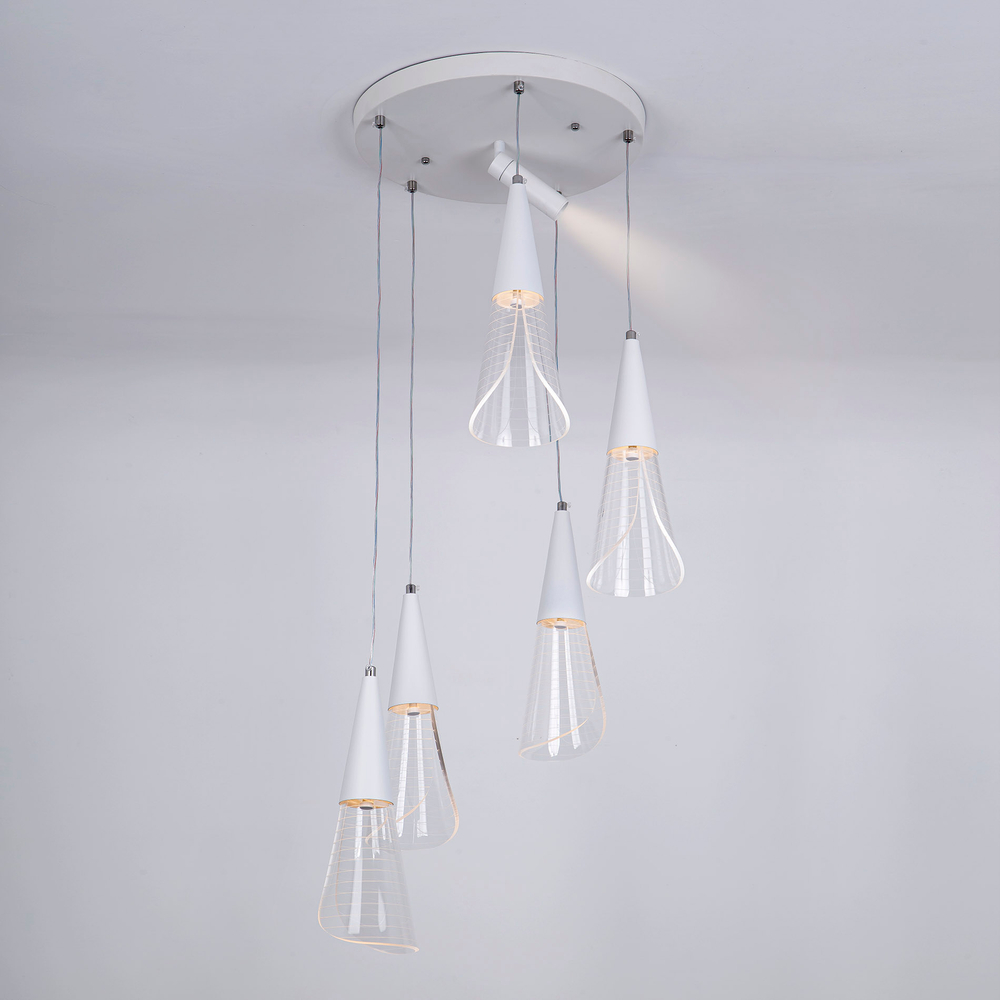 Подвесной светодиодный cветильник LED4U L7106-6 WТ