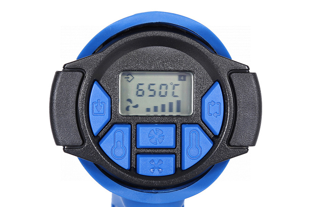 NORDBERG (NE720) Фен с ЖК-экраном, 6 насадок, в кейсе, 50-650 °С, 2000 Вт