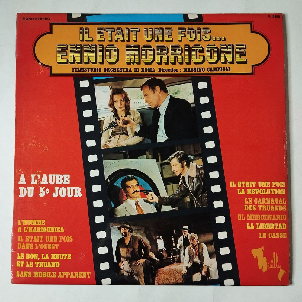 Винтажная виниловая пластинка LP Filmstudio Orchestra Di Roma Il Etait Une Fois Ennio Morricone Эннио Морриконе (France 1977)