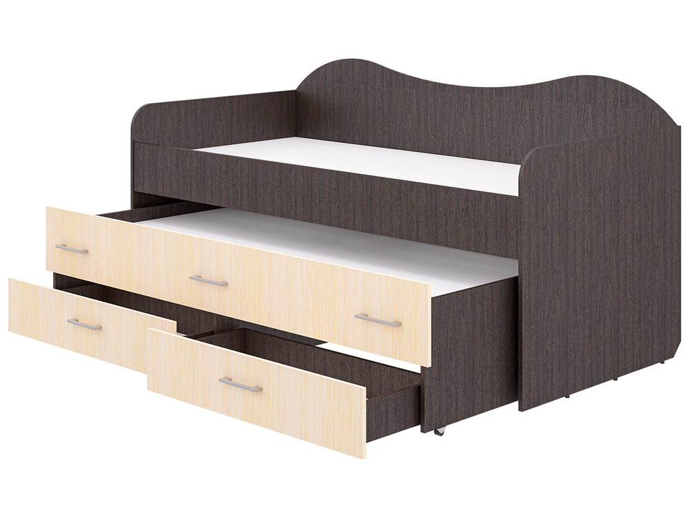 Кровать Нимфа двухместная Венге/молоко