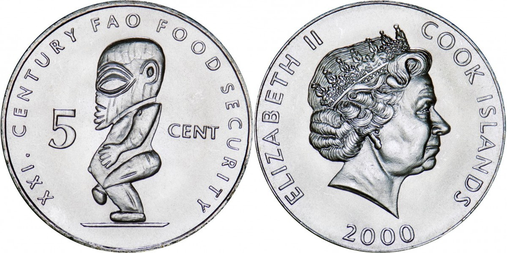 Острова Кука 5 центов, 2000 ФАО