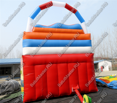 Коммерческий надувной батут "Новая ракета" 6*4.5*6 м