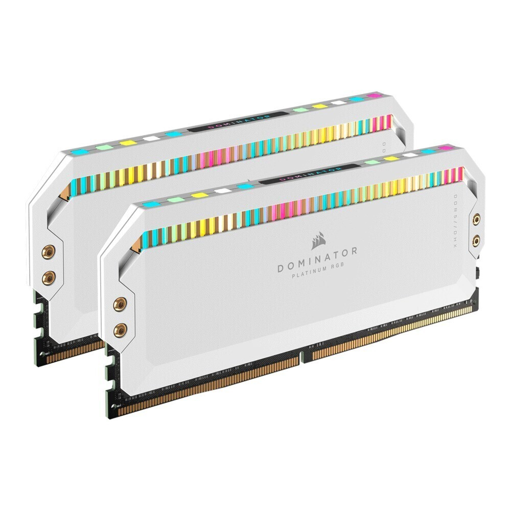 Оперативная память CORSAIR Dominator Platinum RGB, 32 Гб DDR5 (2x16 Гб), CL36, 6200 МГц, Белая (CMT32GX5M2X6200C36W)