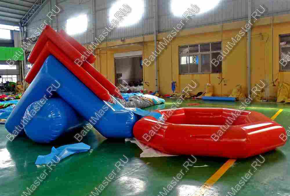 Надувная водная горка "Пляжная", 9*3*3 м, герметичная
