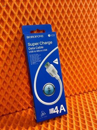Кабель MicroUSB Borofone BX33 (4A,1m) черный