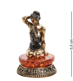 AM-2731 Фигурка «Знак зодиака-Дева» (латунь, янтарь)