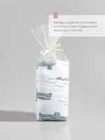 Сет из 2х муслиновых пелёнок Mjölk Крокодилы/White