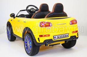 Детский электромобиль River Toys MiniCooper A222AA желтый