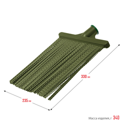 Пластиковая метла СИБИН 380 х 260 мм, полипропилен, коническое резьбовое соединение, плоская, гибкая, (39222)