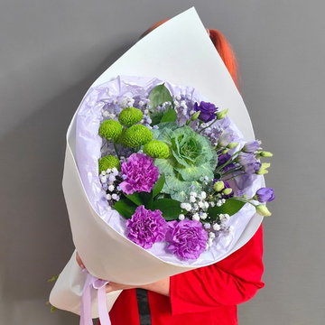 Авторский букет с декоративной капустой (Брассикой)