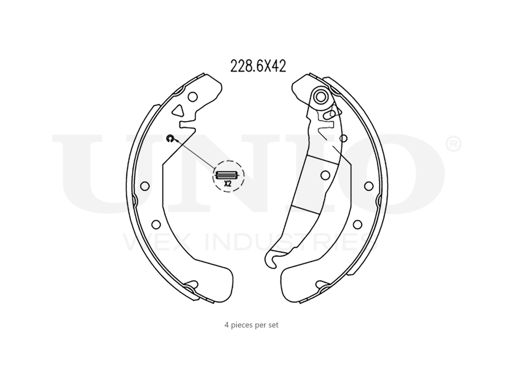 Колодки тормозные бараб. задние UNIO BRP-10101