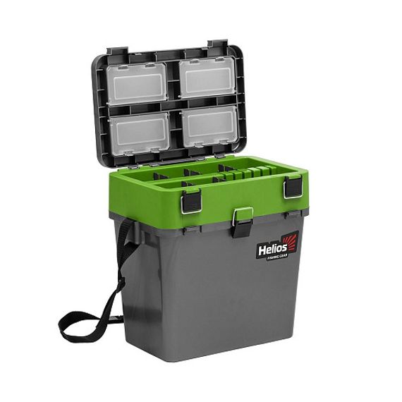 Ящик рыболовный зимний серый/салатовый (HS-IB-19-GG) Helios