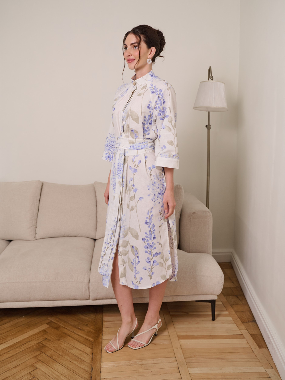 Платье кимоно с поясом