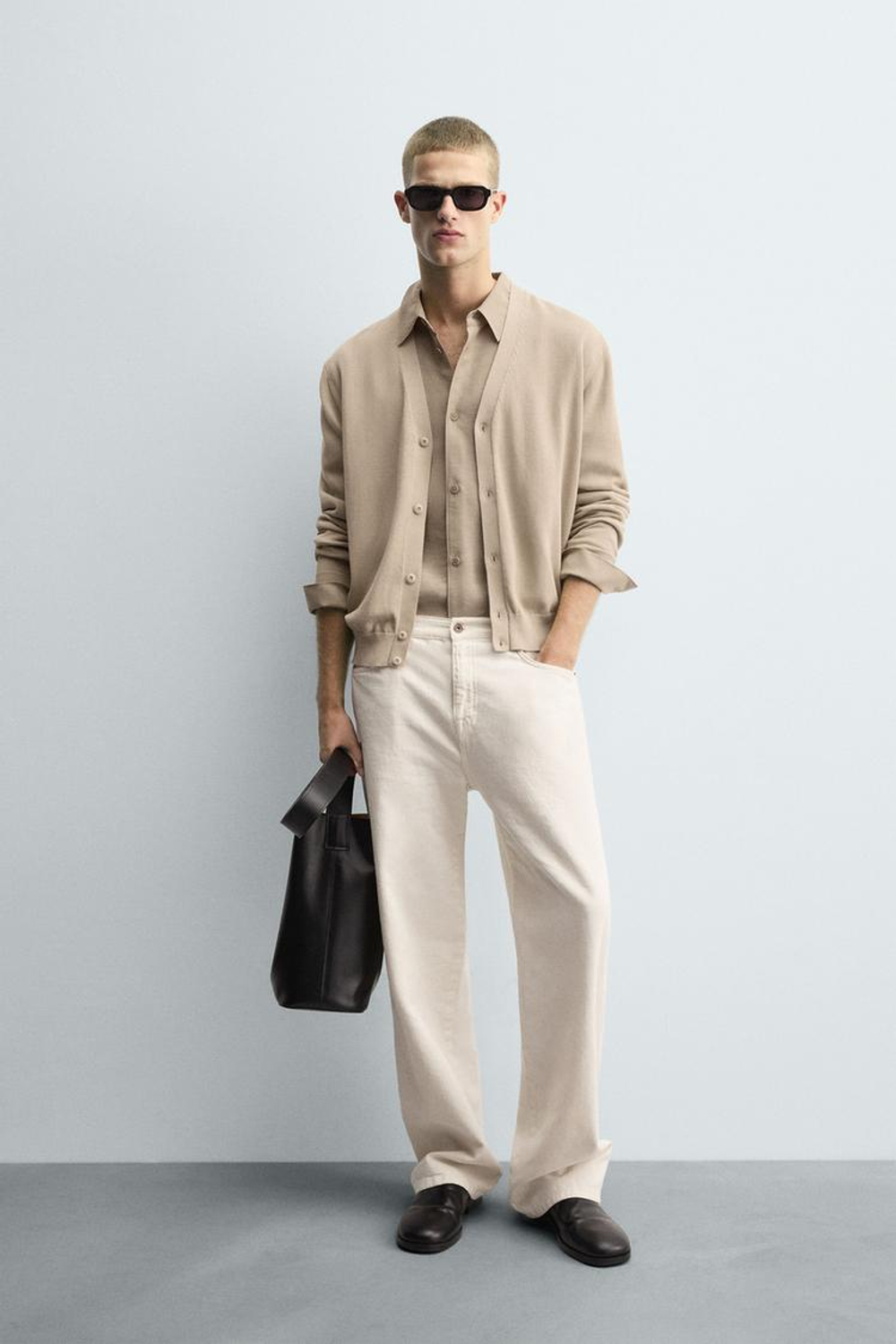 ZARA ЛЕГКИЙ КАРДИГАН, БЕЖЕВЫЙ