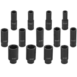 Набор головок ударных глубоких13пр.,1/2''(10, 12-15, 17, 19, 21, 22, 24, 27, 30, 32мм), на пластиковом держателе FORCEKRAFT FK-4137MPB