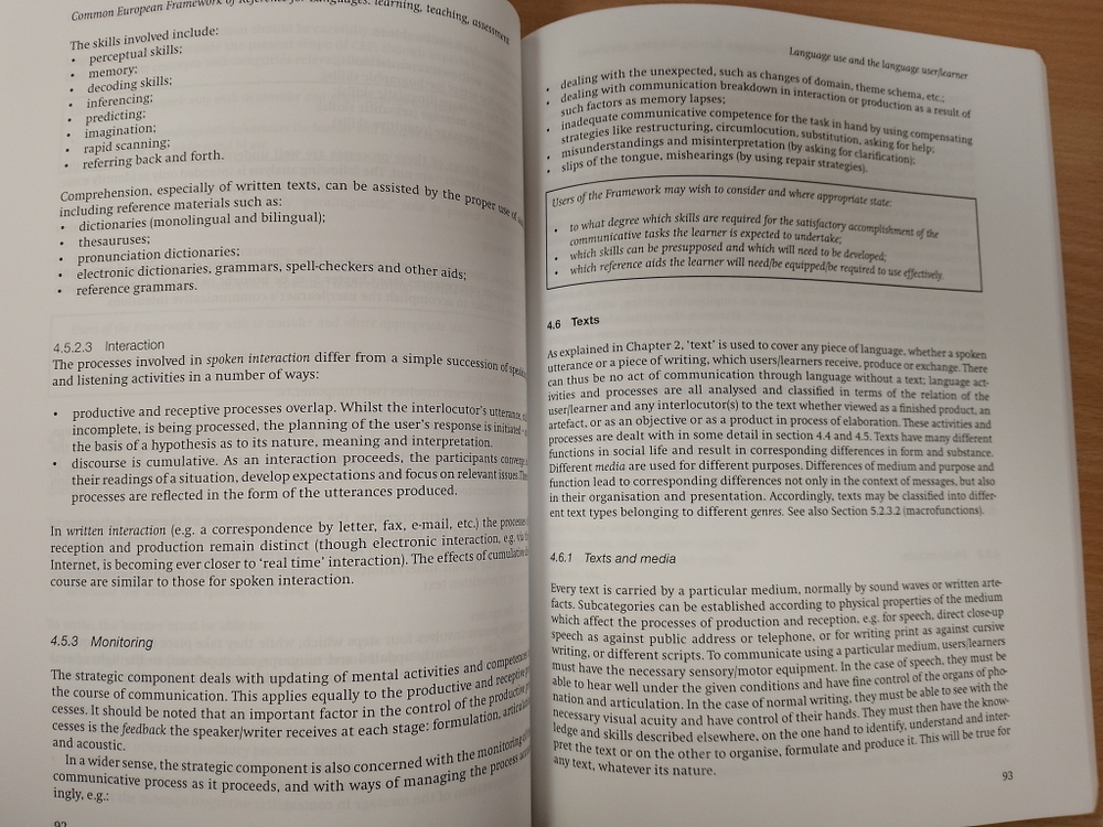 Common European Framework of Reference for Languages: Learning, Teaching, Assessment 1st Edition