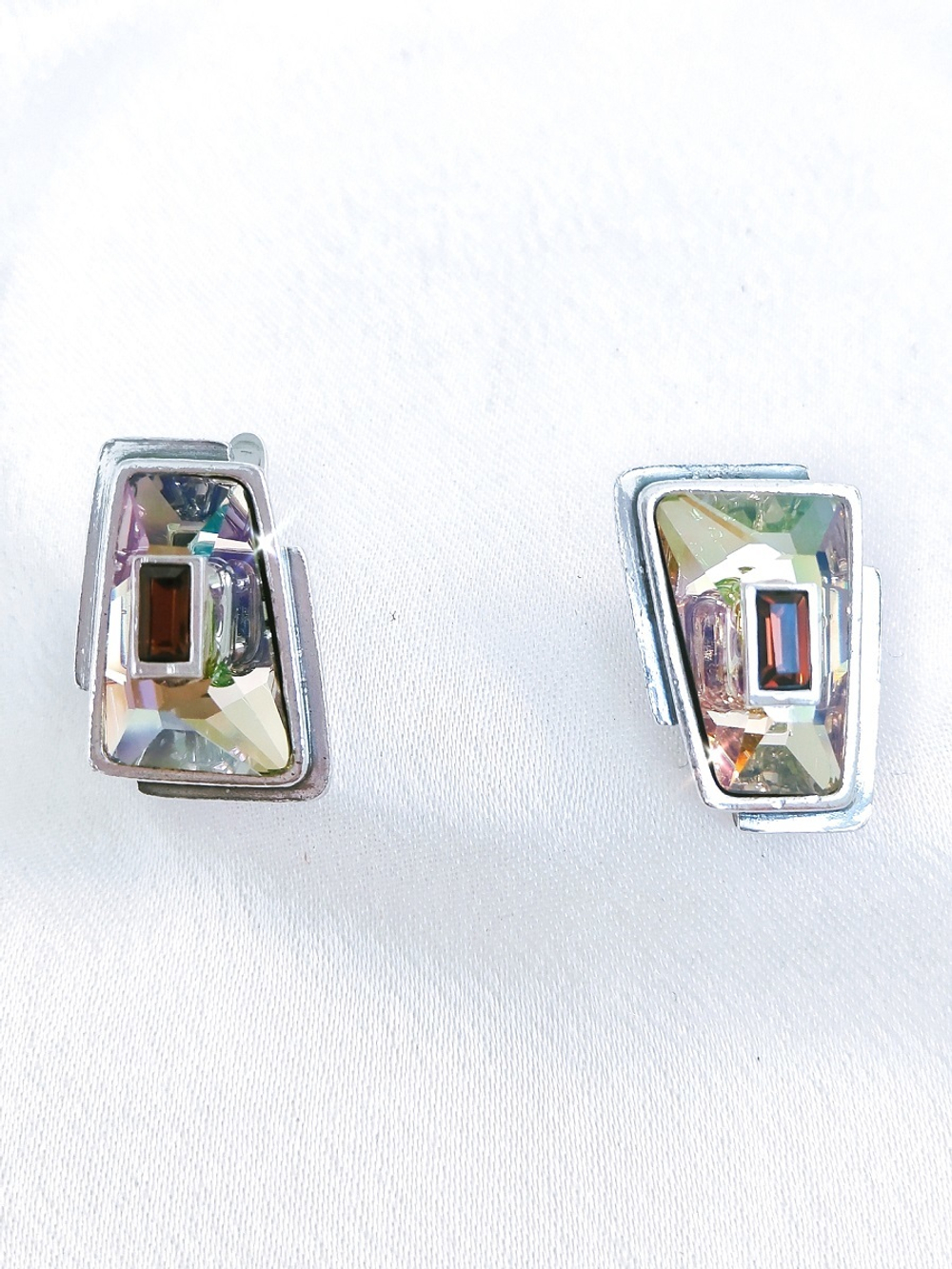 "Амарис" серьги в серебряном покрытии из коллекции "Cocktail" от Jenavi с английским замком