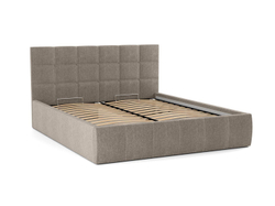 Кровать Диана 1400 высота 1010 жаккард тесла дым