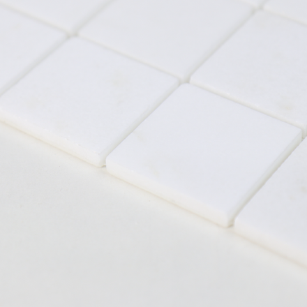 Мозаика из натурального камня на сетке White marble мрамор, 300х300 мм