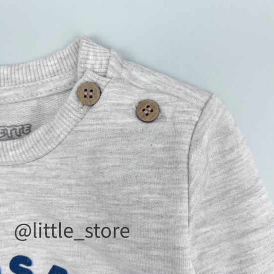 Комплект из футера "Динозавры" бежевый меланж