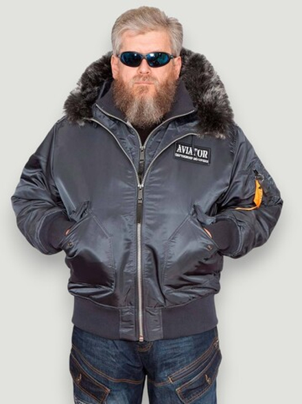 Куртка укороченная AVIATOR HD (steel blue - стальной синий)