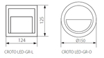 Подсветка ступеней лестницы на улице KANLUX CROTO LED-GR-L 1,1W 6500K