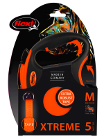 Поводок-рулетка Flexi XTREME M. Лента 5 м. для собак до 35 кг. Оранжевый