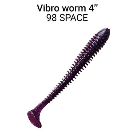 Vibro Worm 4'' 75-100-98-6 Силиконовые приманки Crazy Fish