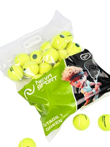 Мячи для тенниса детские NEVA SPORT GREEN (1x36)
