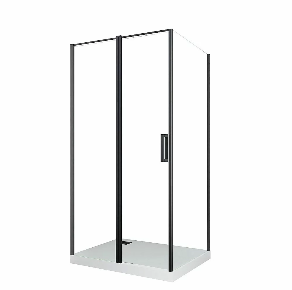 Душевой уголок CeruttiSpa Victoria 120x90 Victoria120B стекло прозрачное/профиль черный матовый
